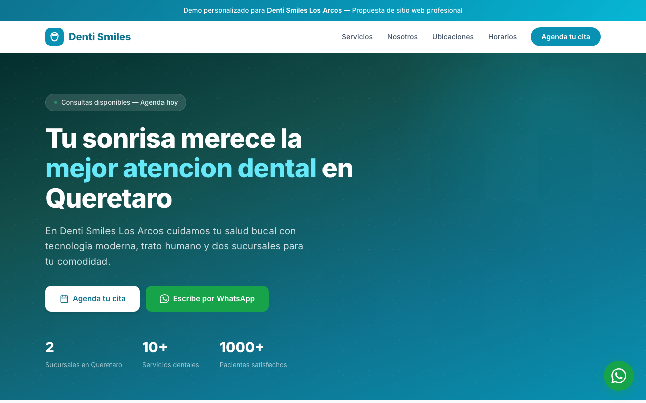 Sitio web de Dentista